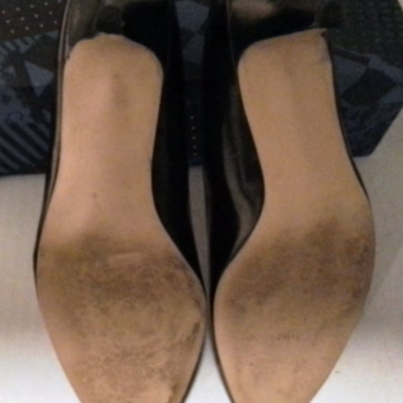 VINTAGE Classic MARQUISE Blue Leather PUMPS DRESS HEELS GORGEOUS! NEW in BOX - Picture 4 of 12